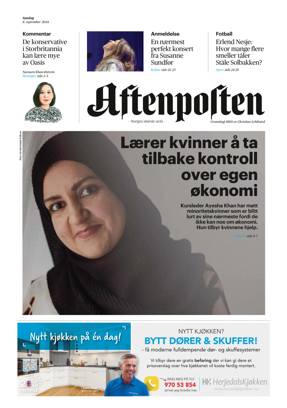 Prima-pagina-Aftenposten-oggi-edizione-di-oggi-