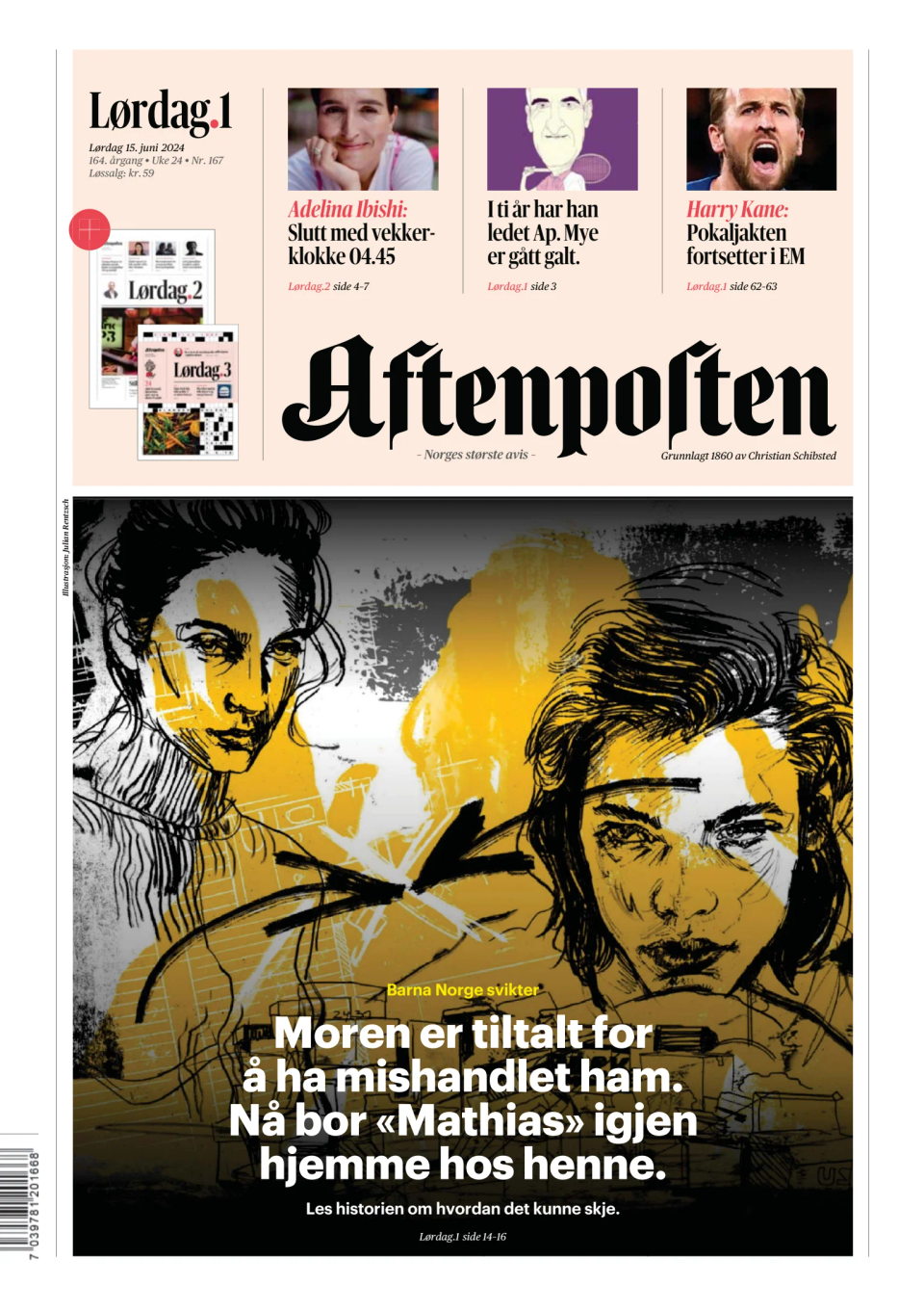 Prima-pagina-Aftenposten-oggi-edizione-di-oggi-20240615