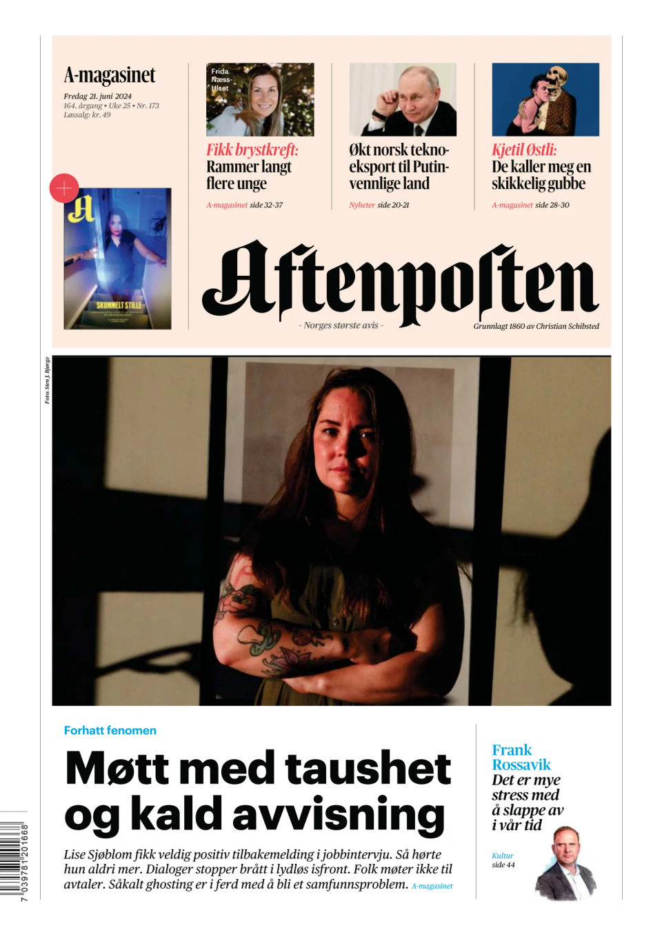 Prima-pagina-Aftenposten-oggi-edizione-di-oggi-20240621