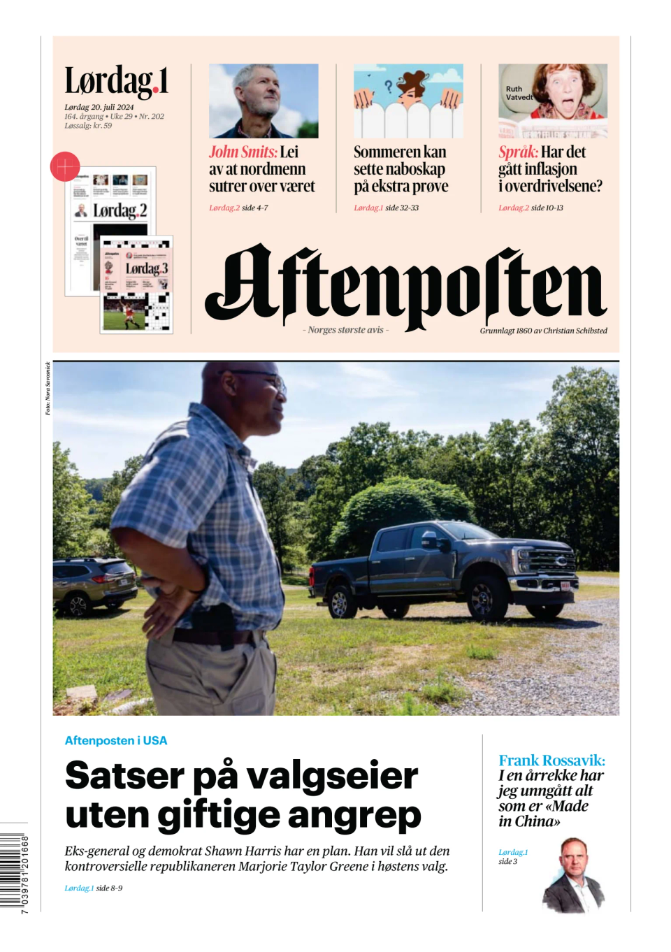 Prima-pagina-Aftenposten-oggi-edizione-di-oggi-20240720