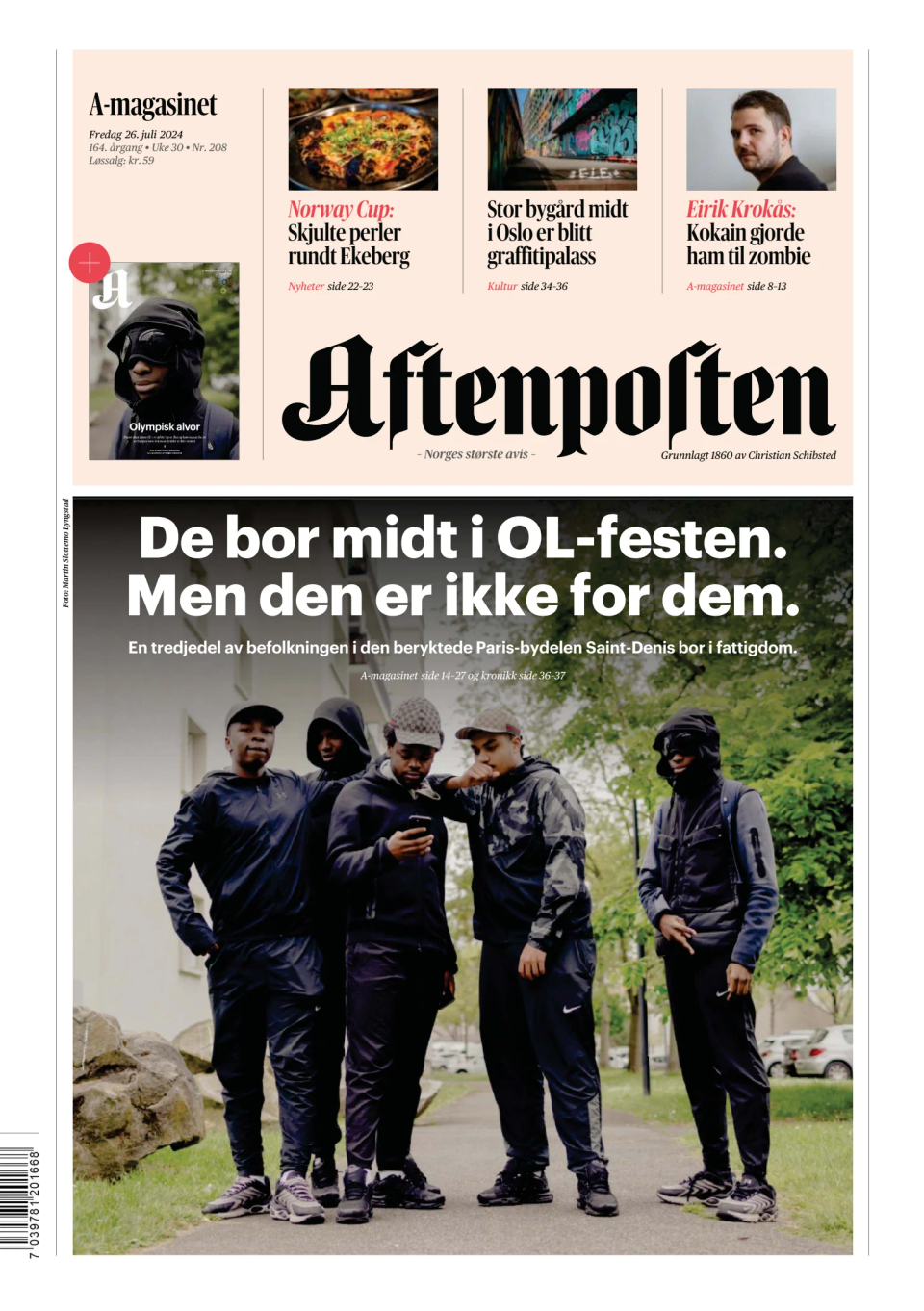 Prima-pagina-Aftenposten-oggi-edizione-di-oggi-20240726