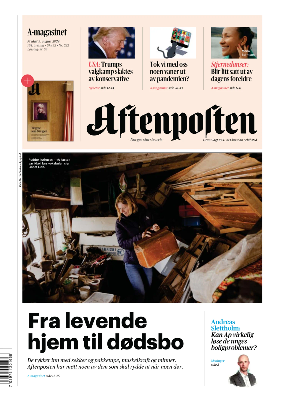 Prima-pagina-Aftenposten-oggi-edizione-di-oggi-20240809