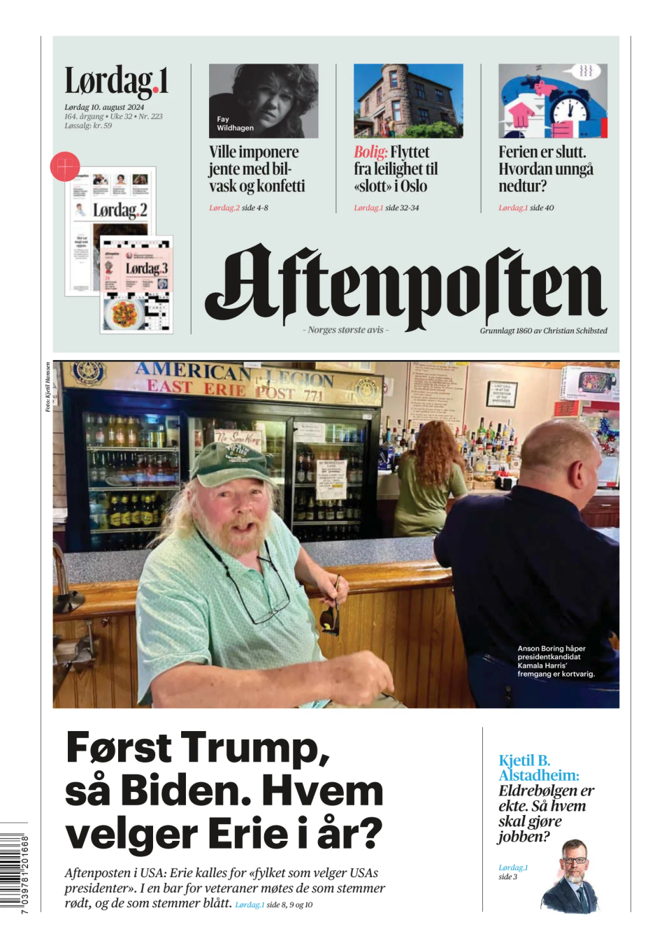 Prima-pagina-Aftenposten-oggi-edizione-di-oggi-20240810