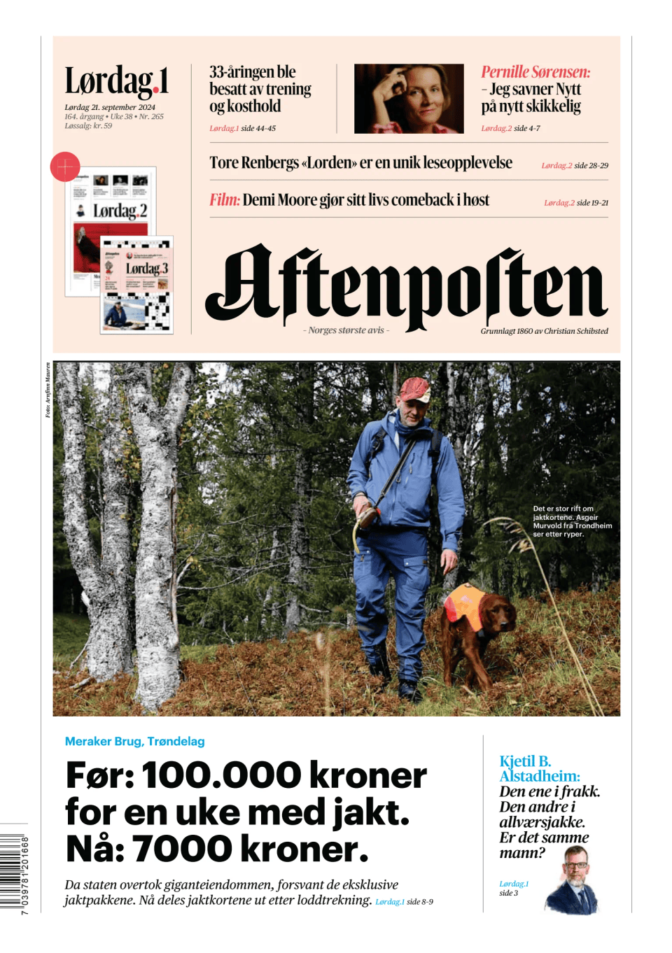 Prima-pagina-Aftenposten-oggi-edizione-di-oggi-20240921