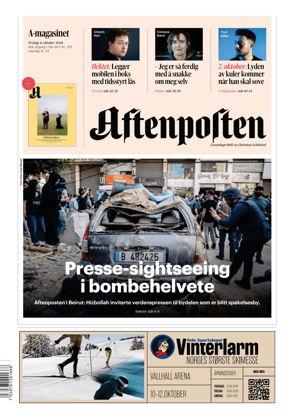 Prima-pagina-Aftenposten-oggi-edizione-di-oggi-20241004