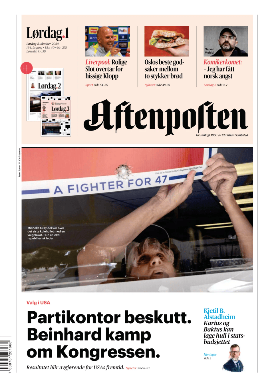 Prima-pagina-Aftenposten-oggi-edizione-di-oggi-20241005