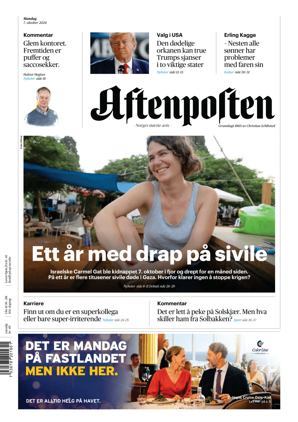 Prima-pagina-Aftenposten-oggi-edizione-di-oggi-20241007