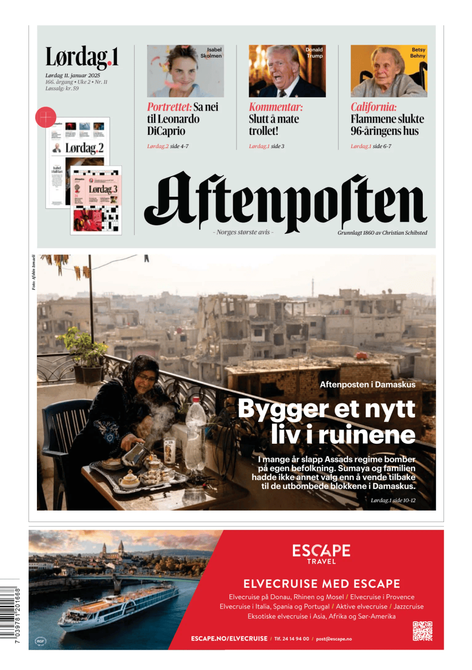 Prima-pagina-Aftenposten-oggi-edizione-di-oggi-20250111