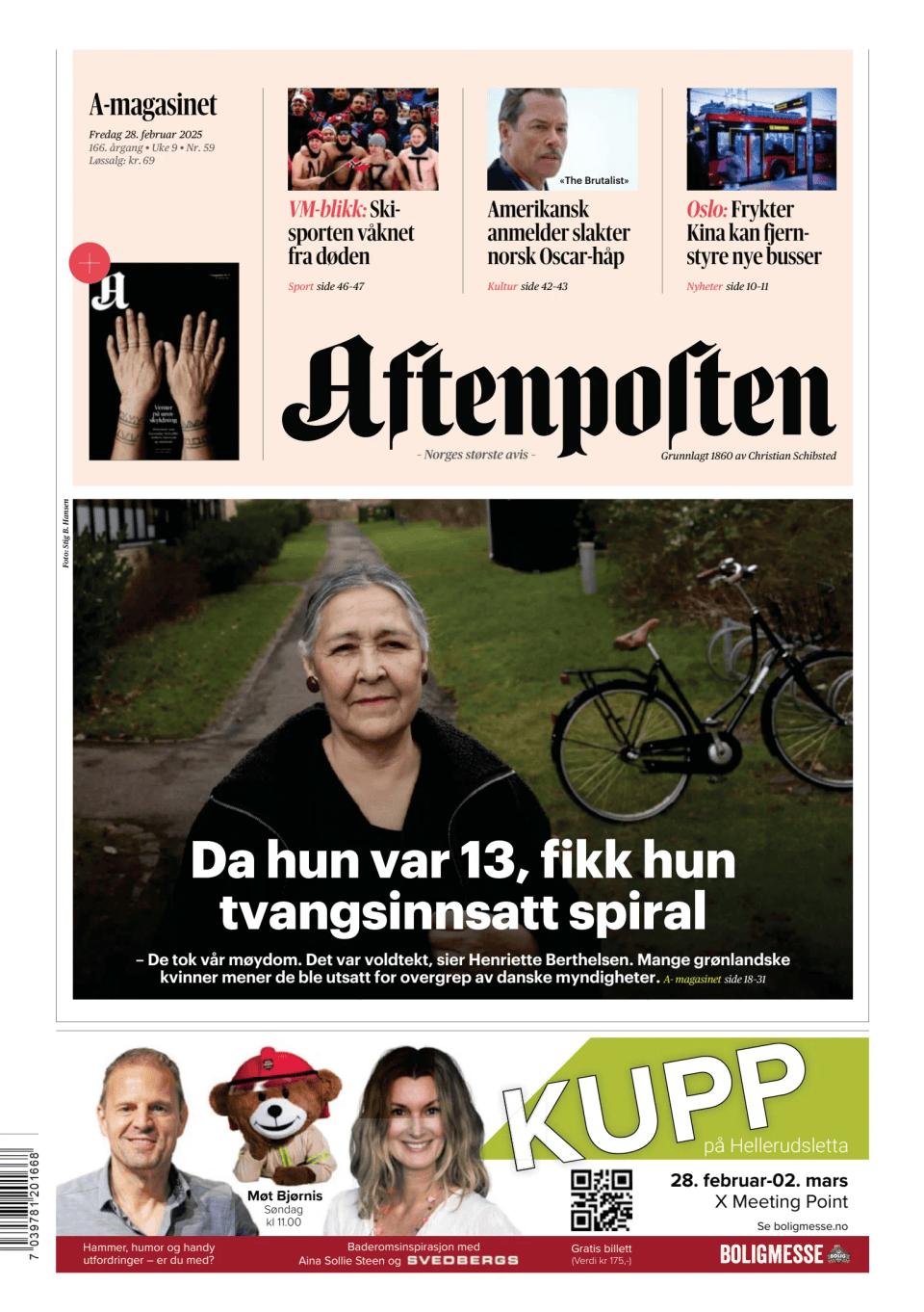 Prima-pagina-Aftenposten-oggi-edizione-di-oggi-20250228