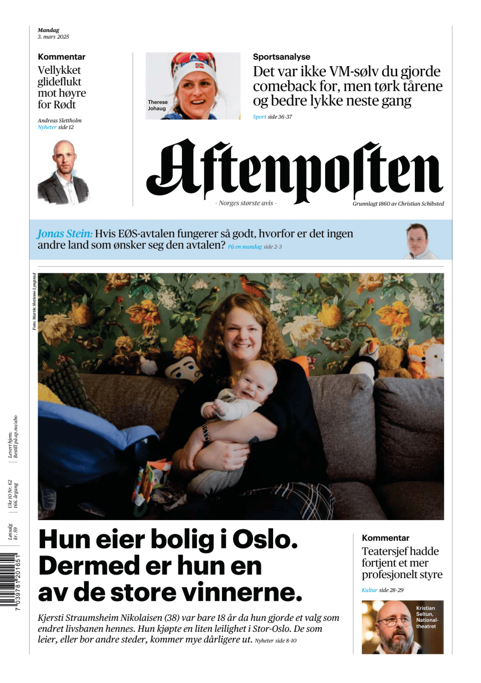 Prima-pagina-Aftenposten-oggi-edizione-di-oggi-20250303