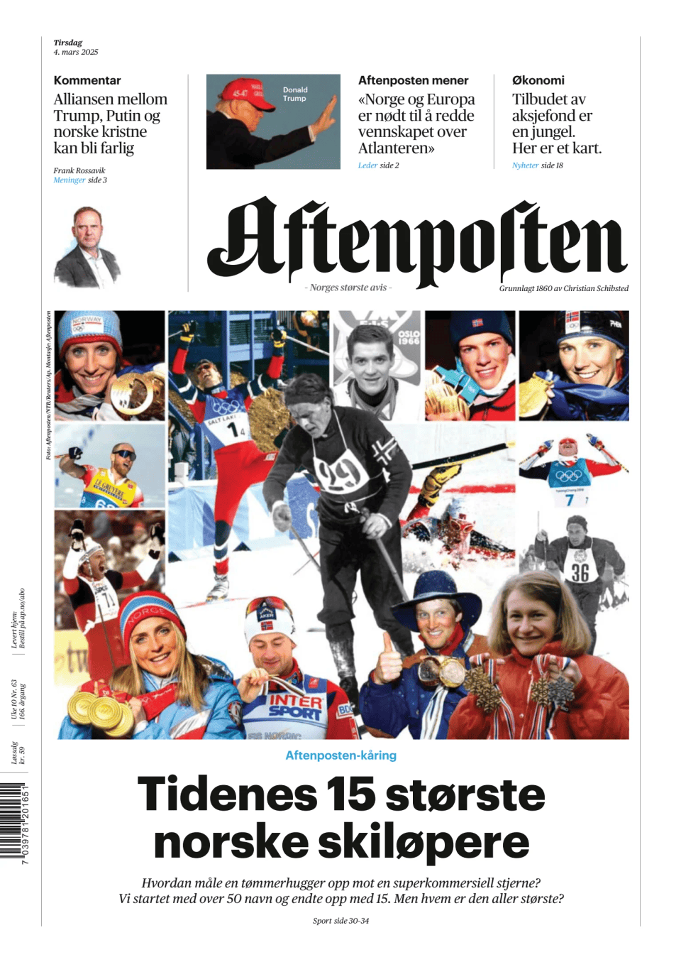 Prima-pagina-Aftenposten-oggi-edizione-di-oggi-20250304