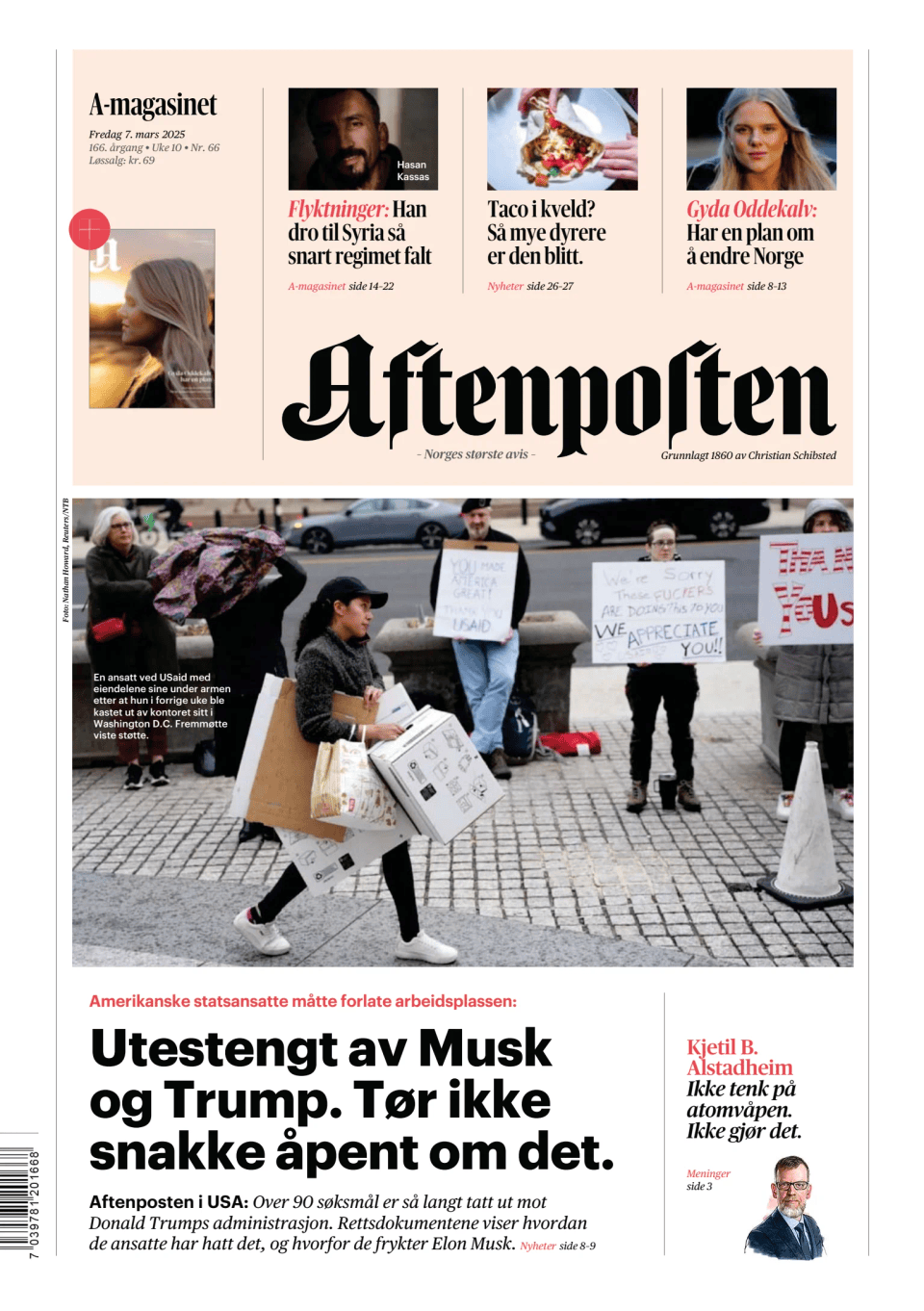 Prima-pagina-Aftenposten-oggi-edizione-di-oggi-20250307