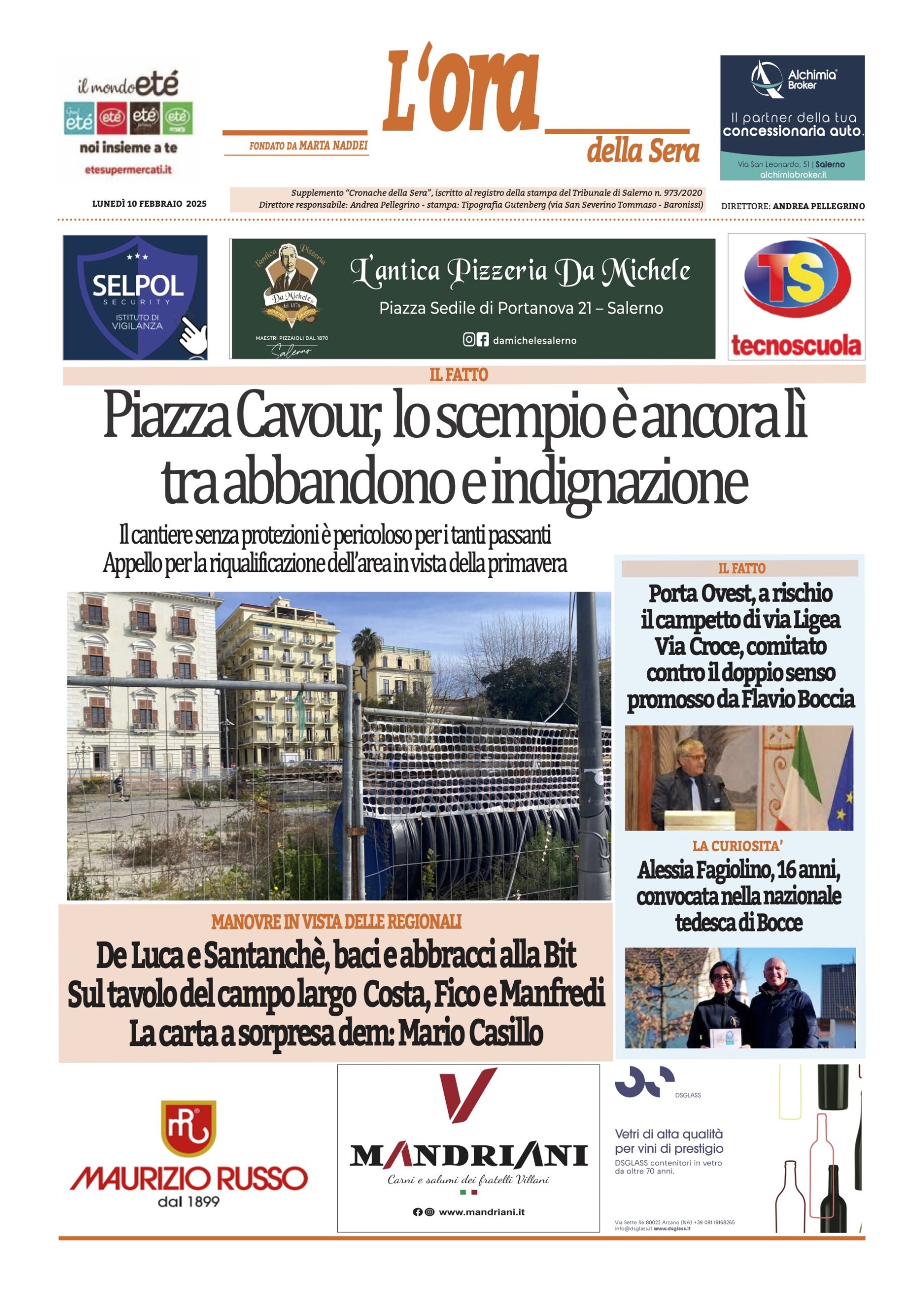 Prima-pagina-Cronache-della-Sera-oggi-edizione-di-oggi-20250210