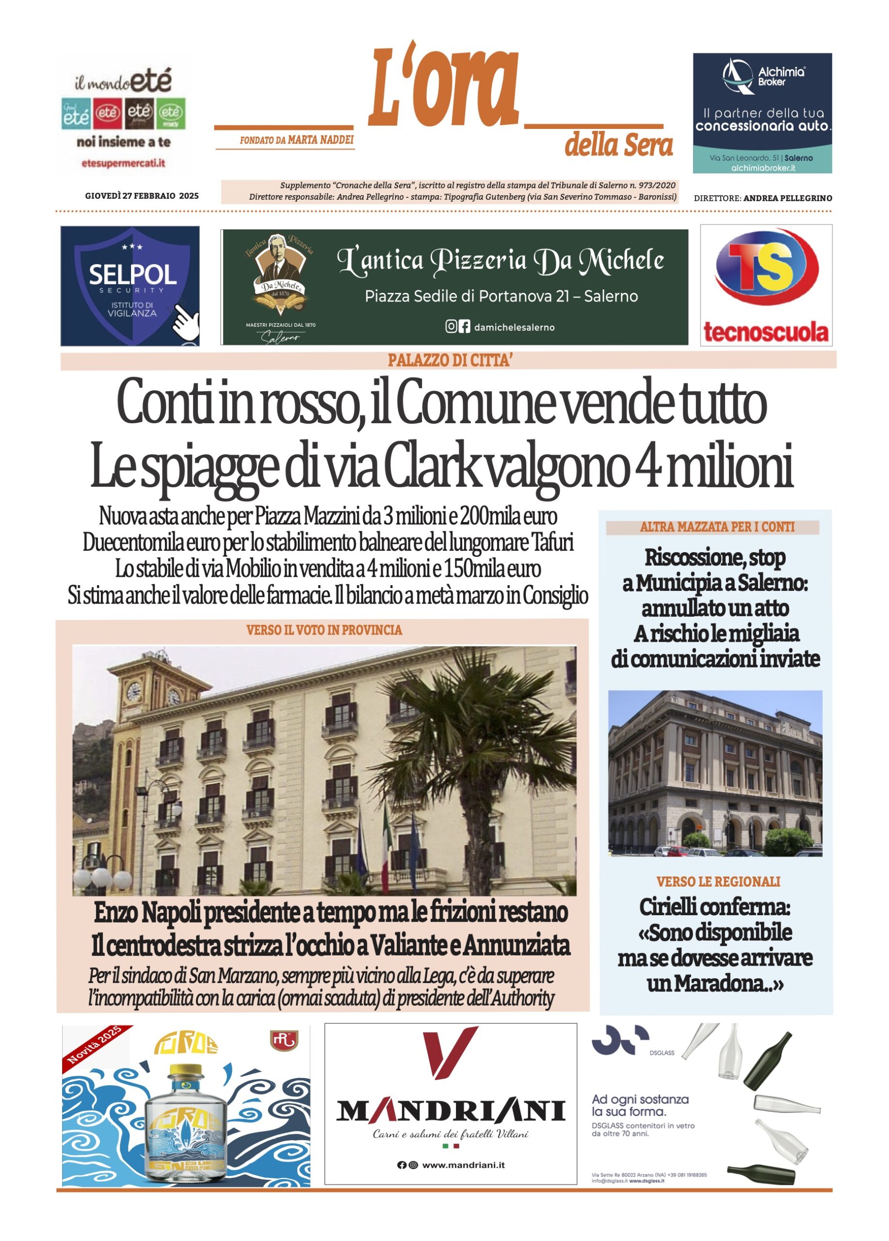 Prima-pagina-Cronache-della-Sera-oggi-edizione-di-oggi-20250227