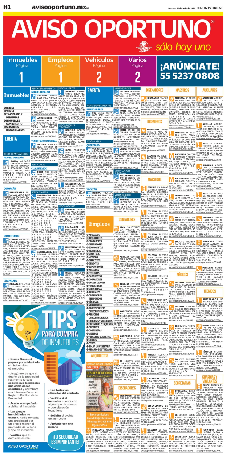 Prima-pagina-El-Universal-edizione-di-oggi-20240730