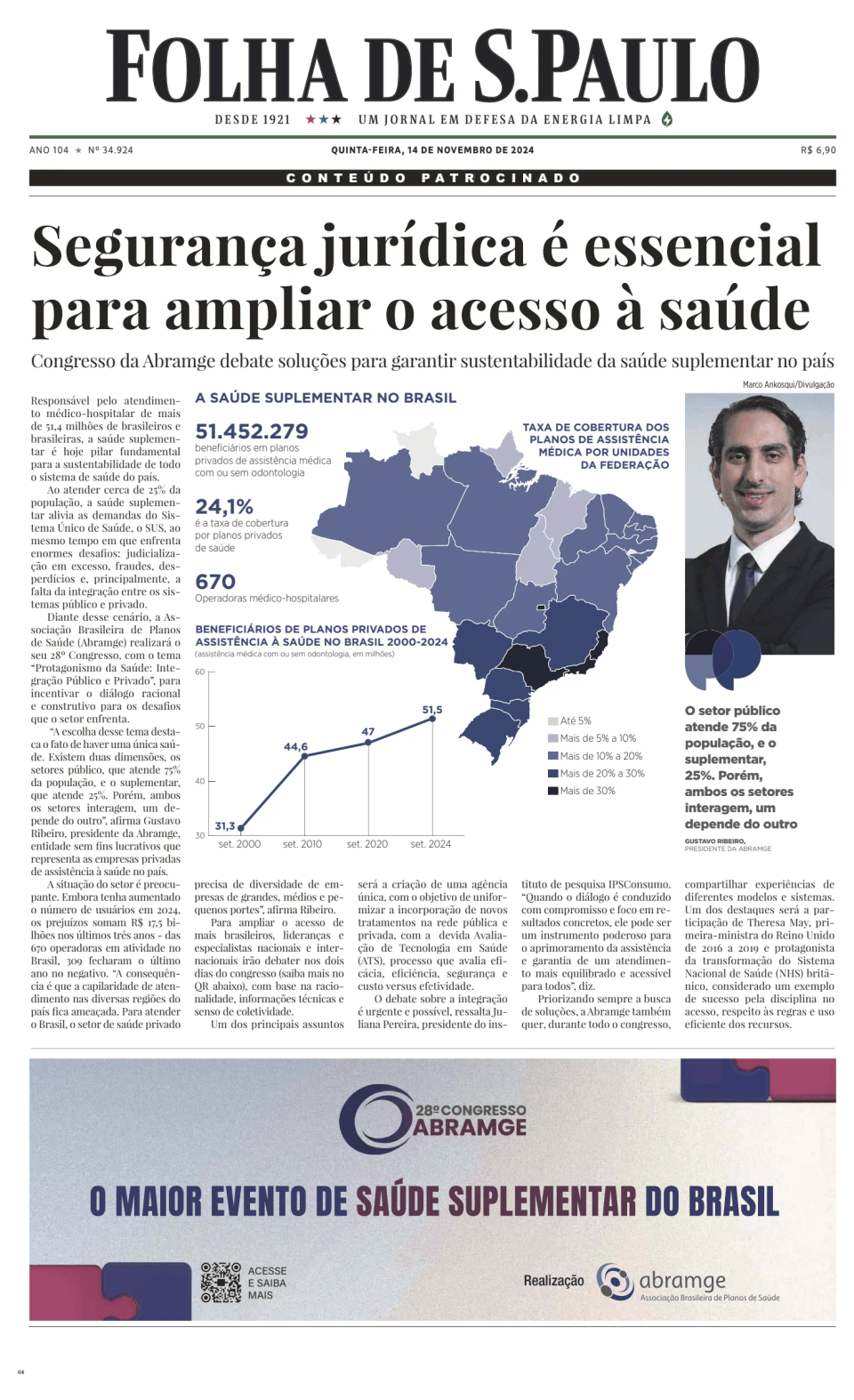 Prima-pagina-Folha-de-S-Paulo-oggi-edizione-di-oggi-20241114