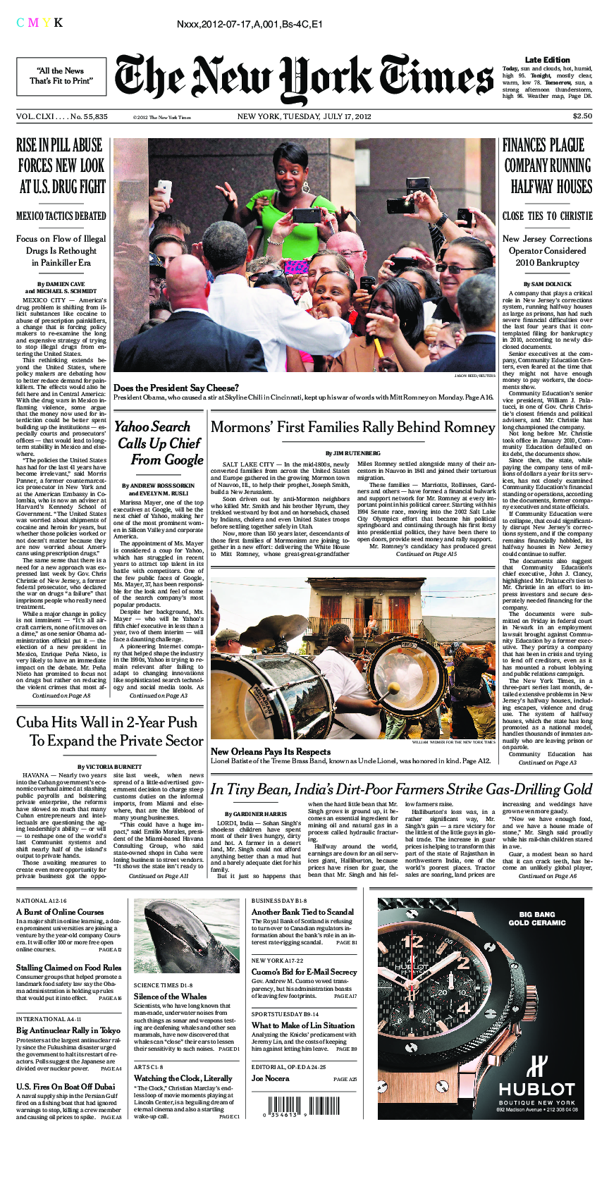 Prima-pagina-New-York-Times-del-2012-07-17