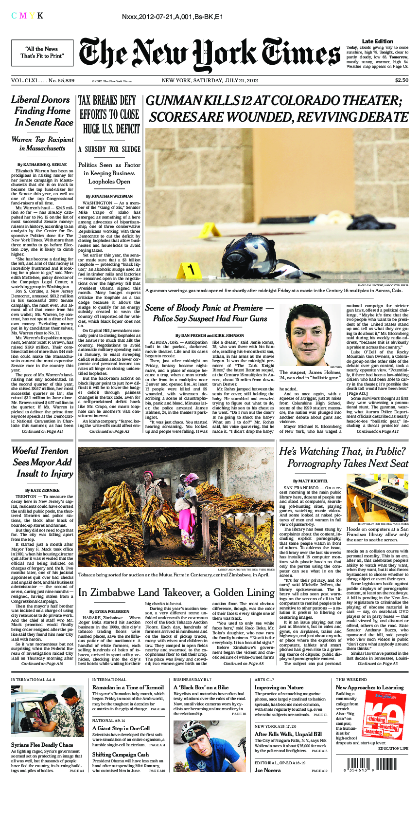 Prima-pagina-New-York-Times-del-2012-07-21