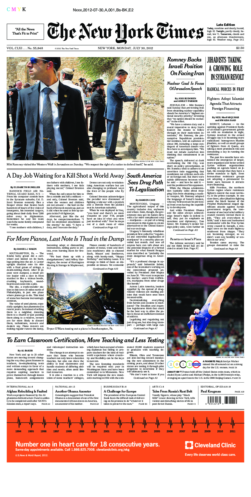 Prima-pagina-New-York-Times-del-2012-07-30