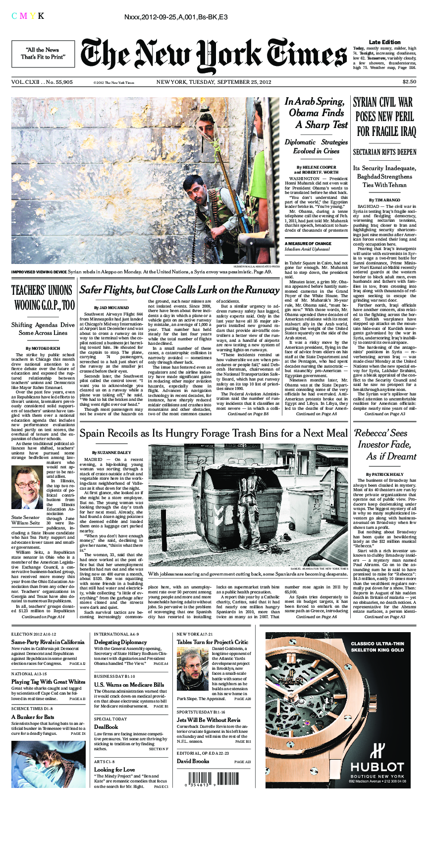 Prima-pagina-New-York-Times-del-2012-09-25