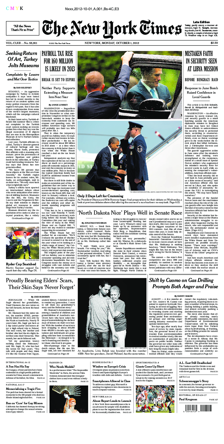 Prima-pagina-New-York-Times-del-2012-10-01