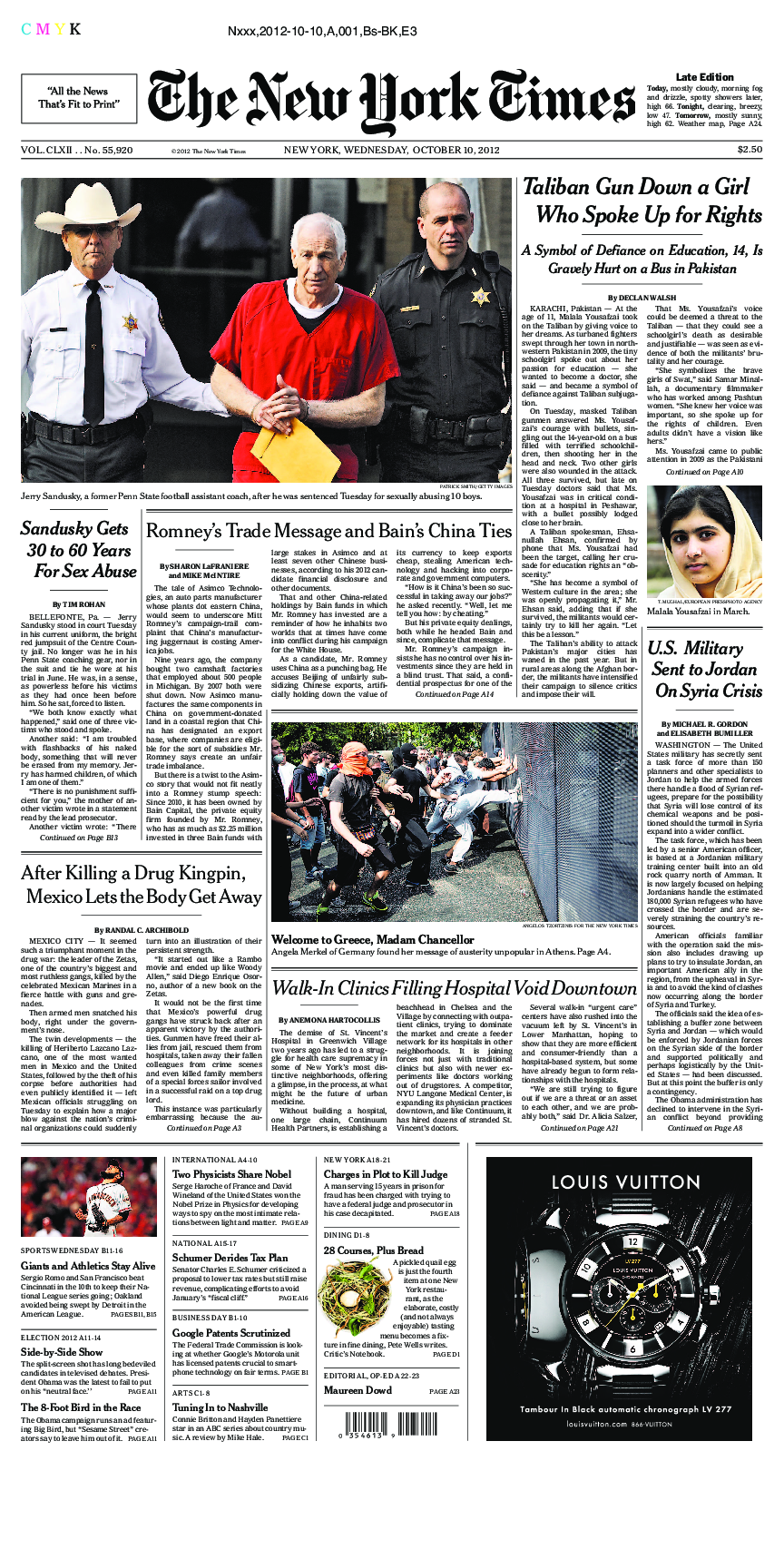 Prima-pagina-New-York-Times-del-2012-10-10