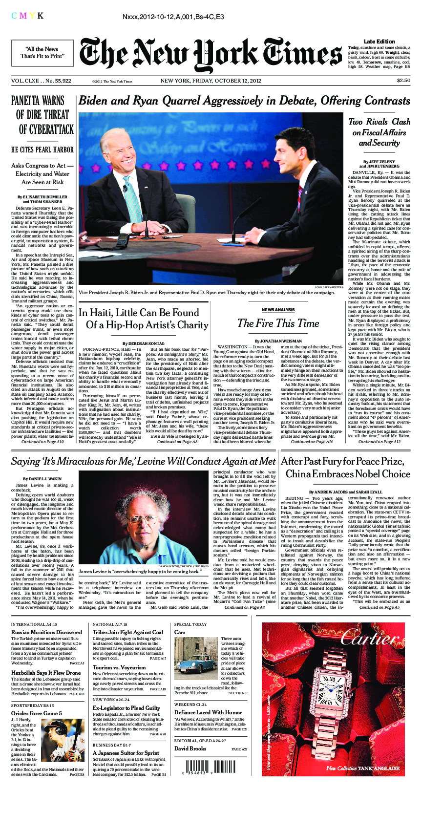 Prima-pagina-New-York-Times-del-2012-10-12