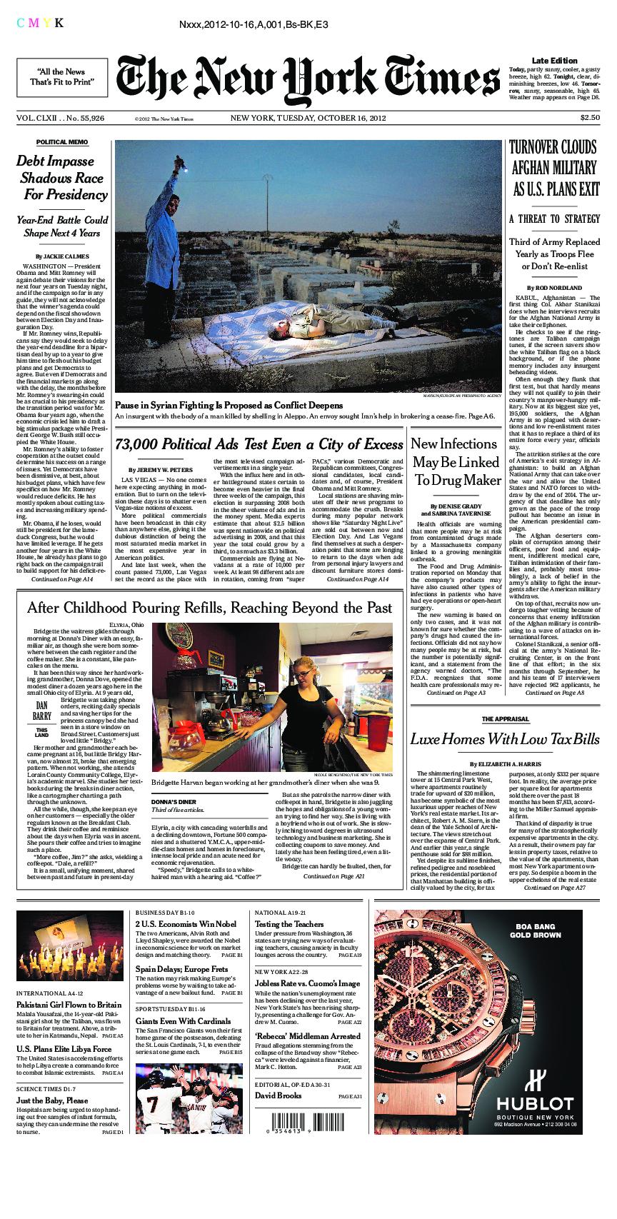 Prima-pagina-New-York-Times-del-2012-10-16