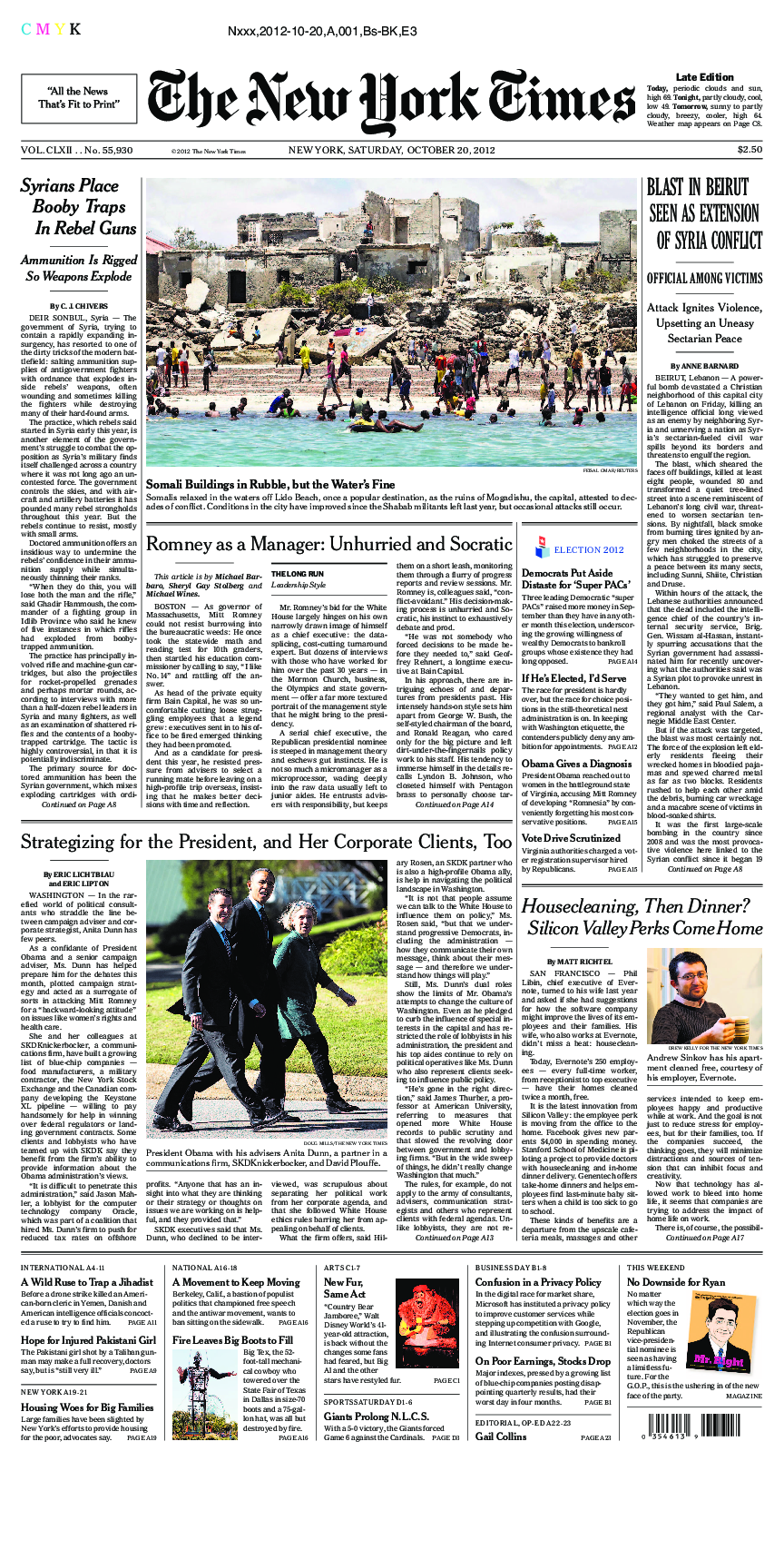 Prima-pagina-New-York-Times-del-2012-10-20