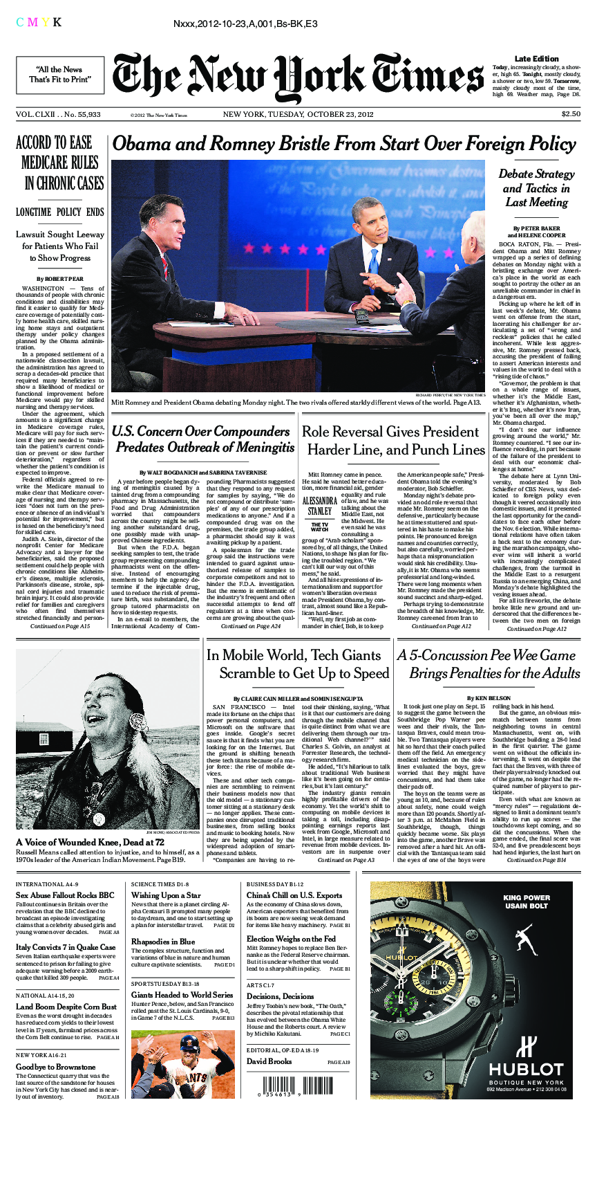 Prima-pagina-New-York-Times-del-2012-10-23