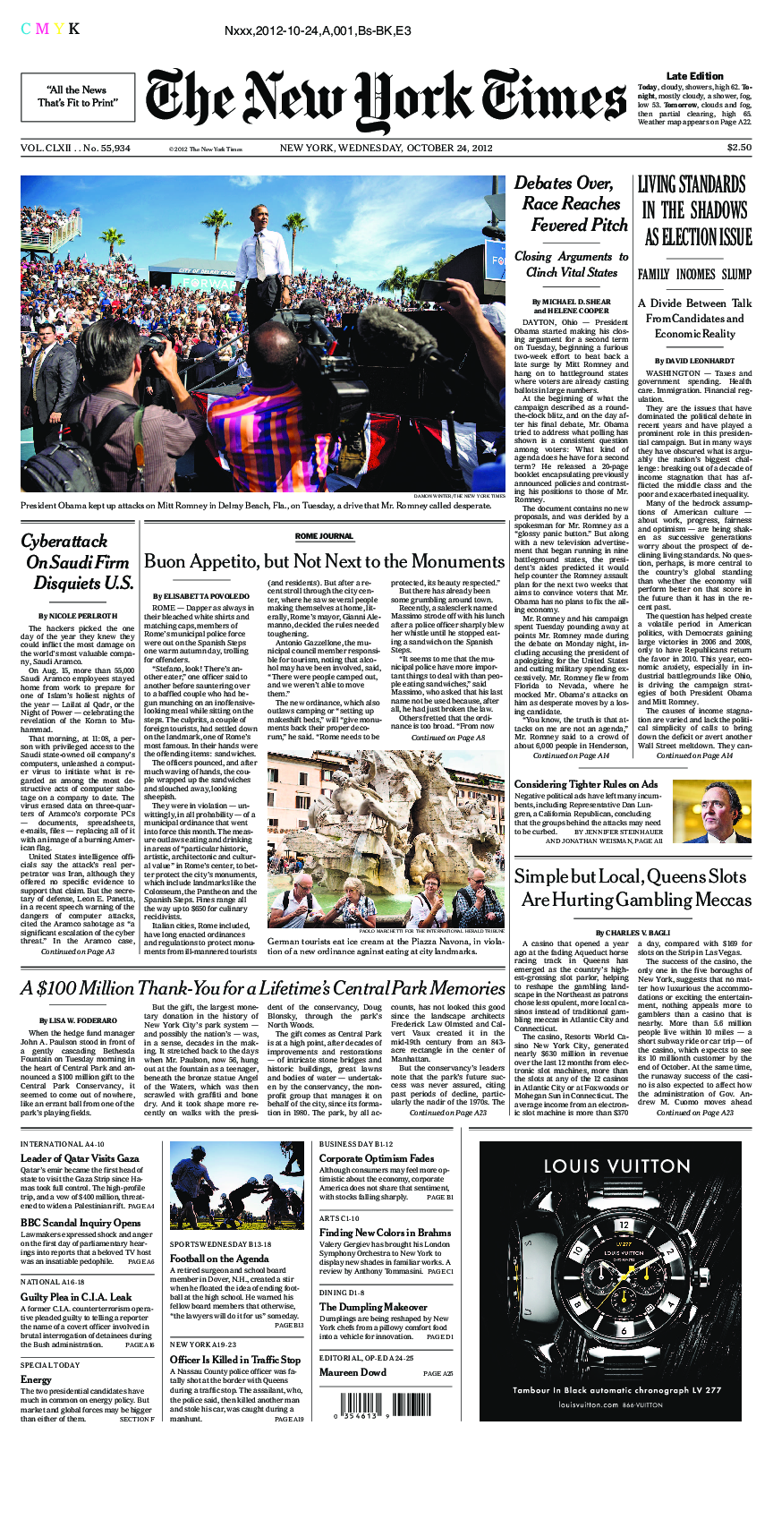 Prima-pagina-New-York-Times-del-2012-10-24