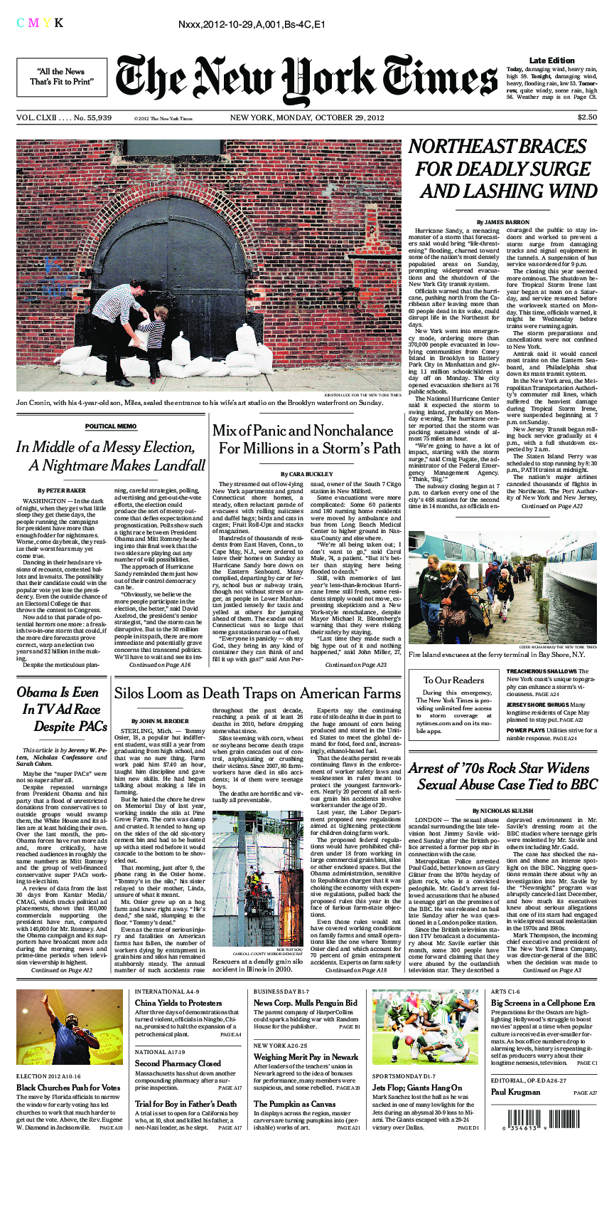 Prima-pagina-New-York-Times-del-2012-10-29