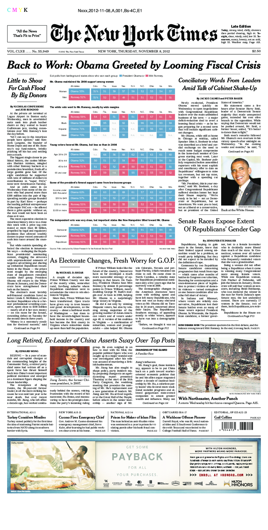 Prima-pagina-New-York-Times-del-2012-11-08