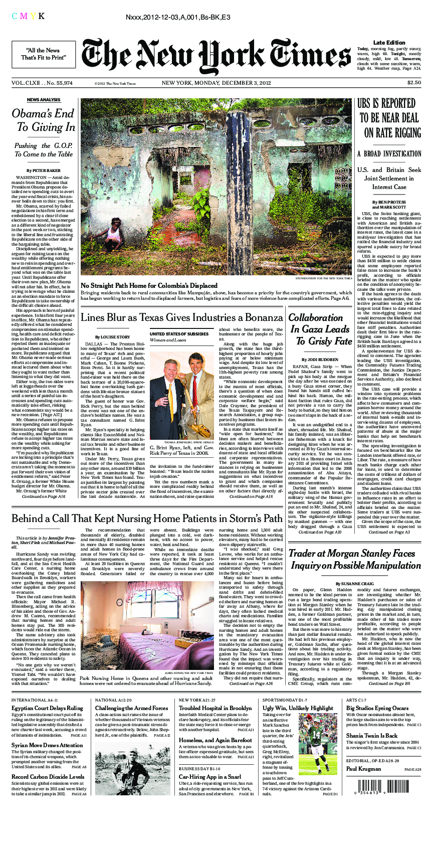 Prima-pagina-New-York-Times-del-2012-12-03