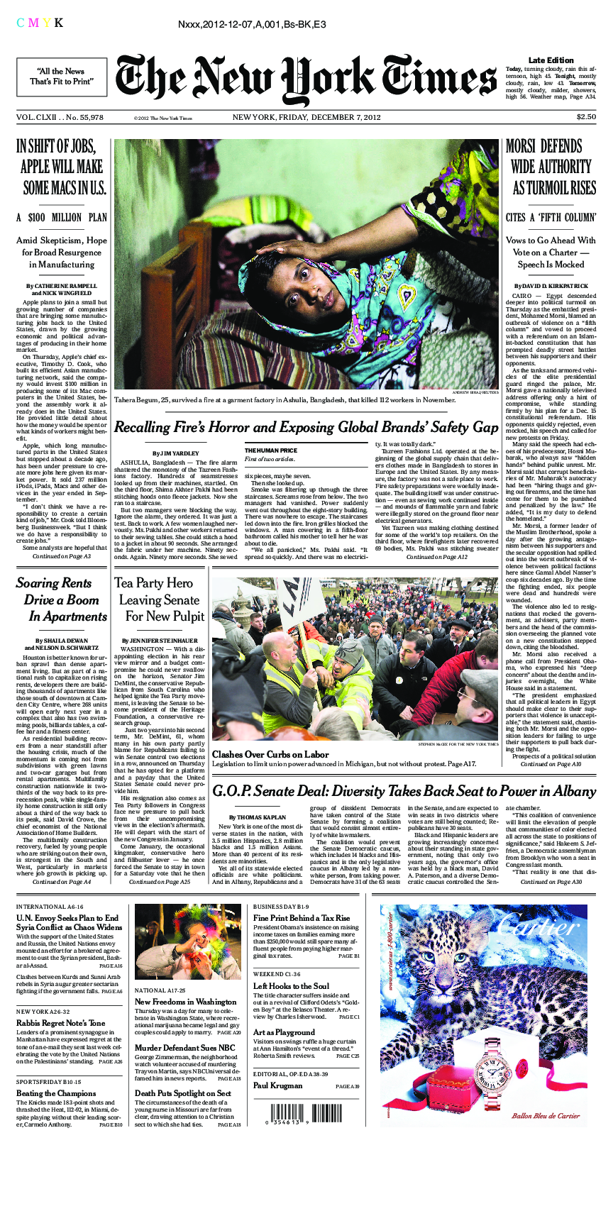 Prima-pagina-New-York-Times-del-2012-12-07