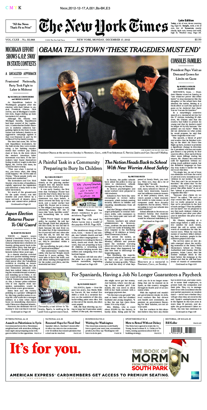 Prima-pagina-New-York-Times-del-2012-12-17