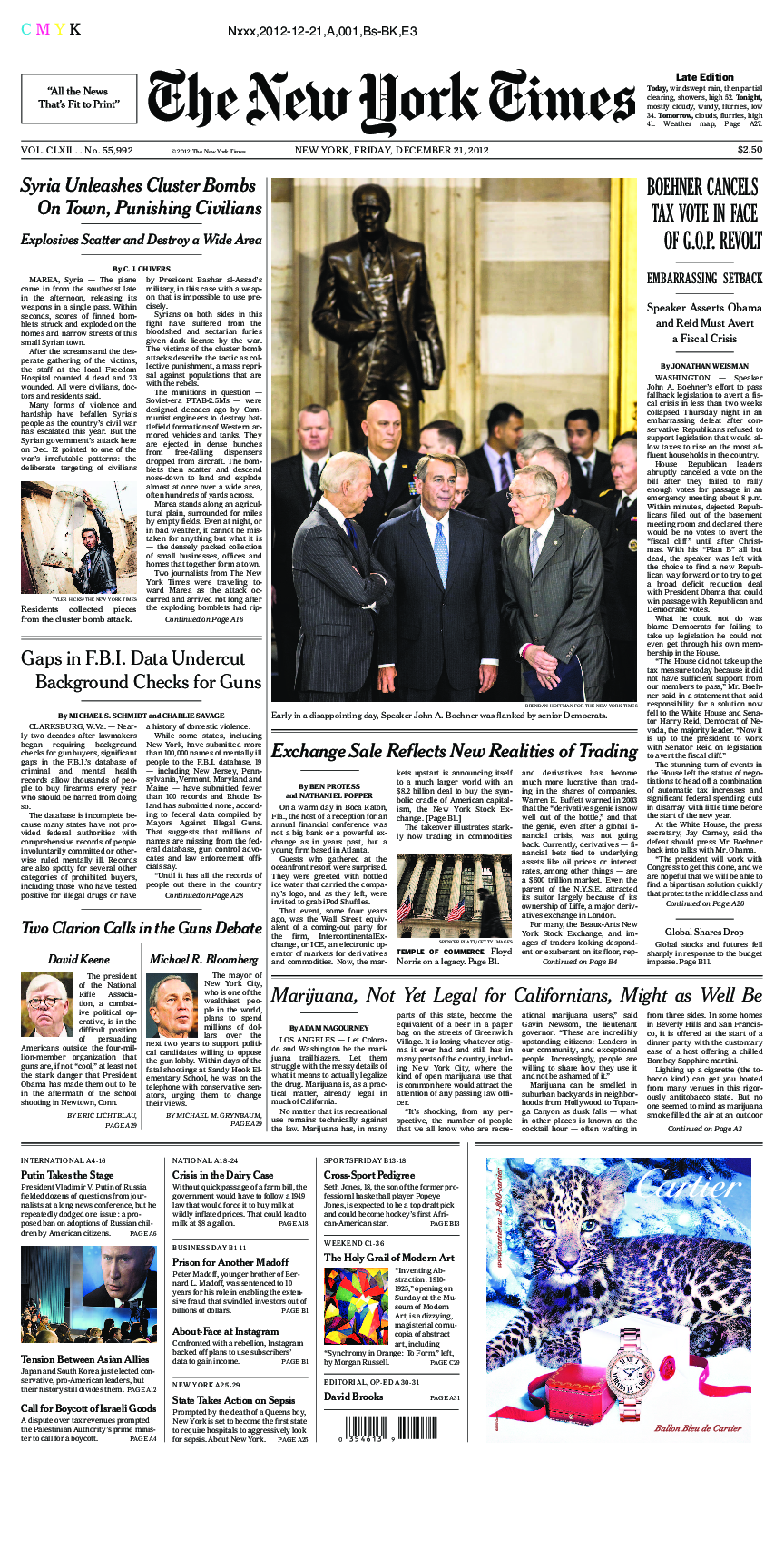 Prima-pagina-New-York-Times-del-2012-12-21