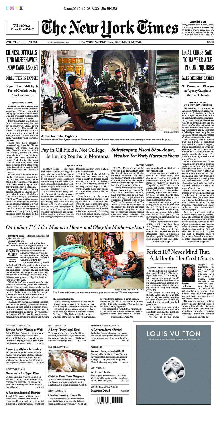 Prima-pagina-New-York-Times-del-2012-12-26