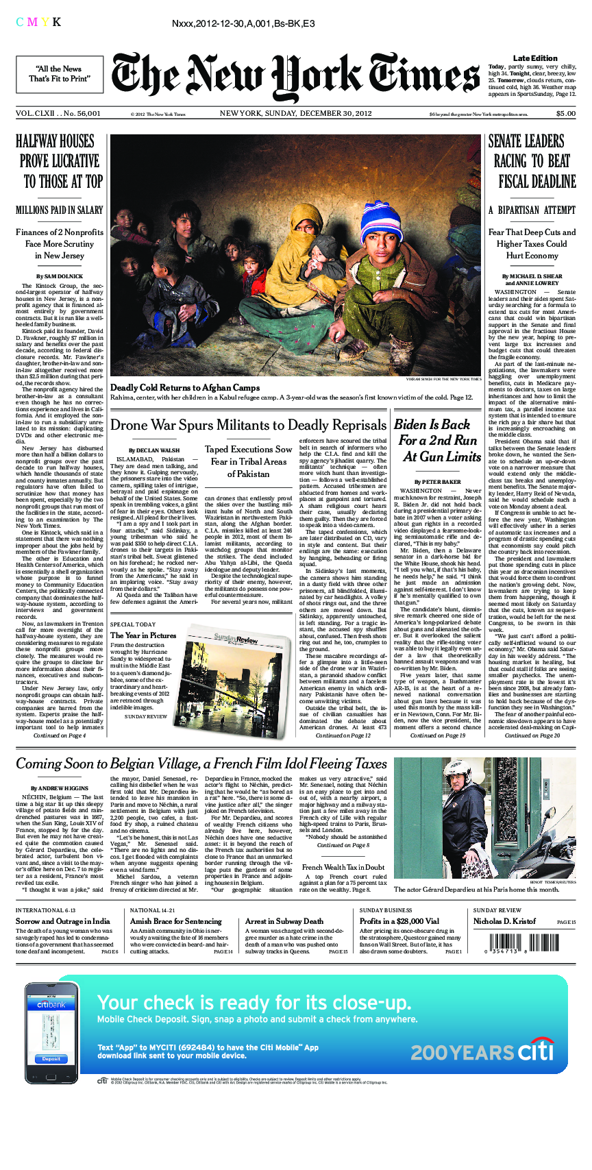 Prima-pagina-New-York-Times-del-2012-12-30