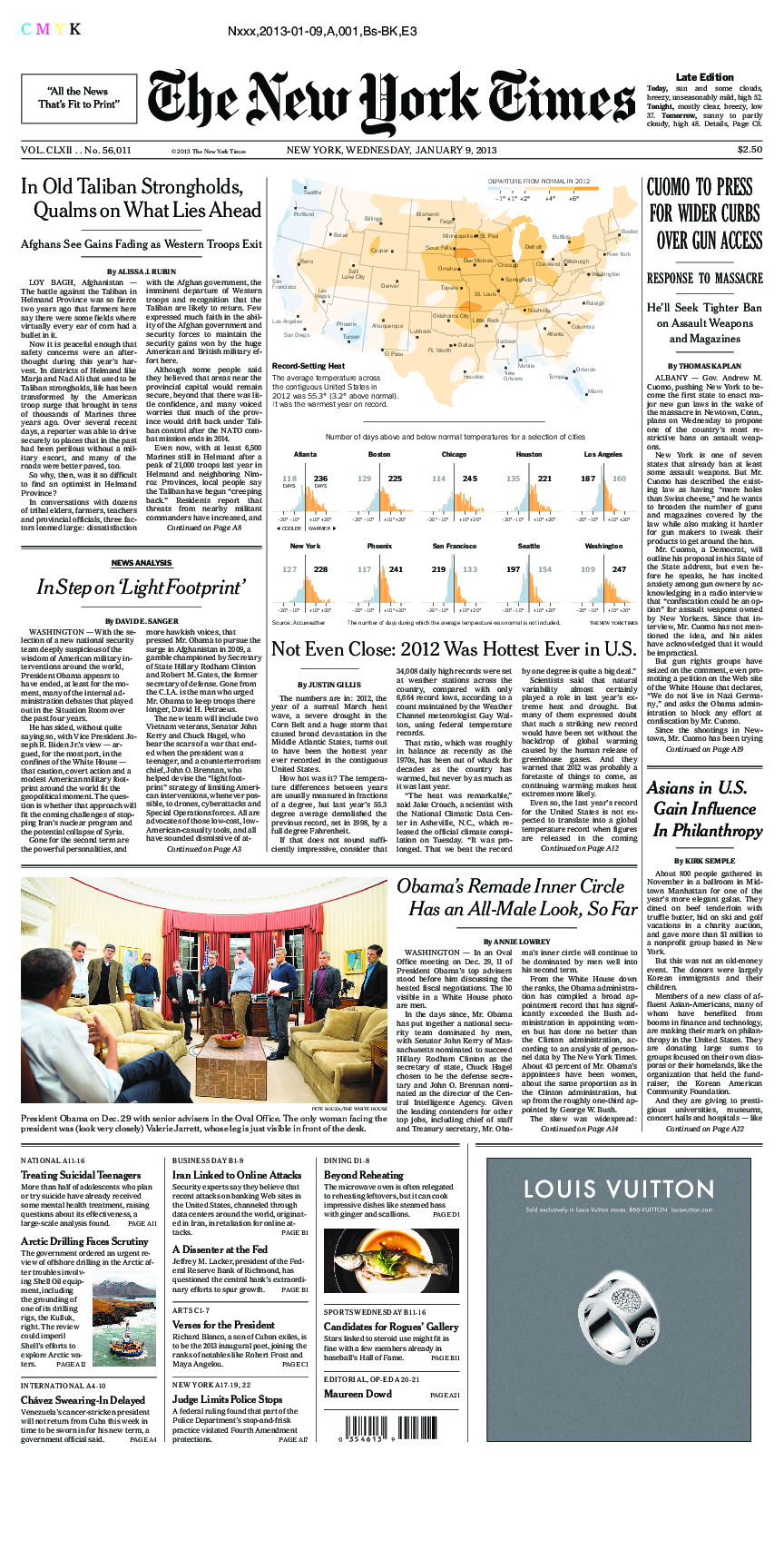 Prima-pagina-New-York-Times-del-2013-01-09