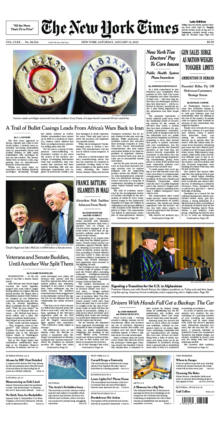 Prima-pagina-New-York-Times-del-2013-01-12