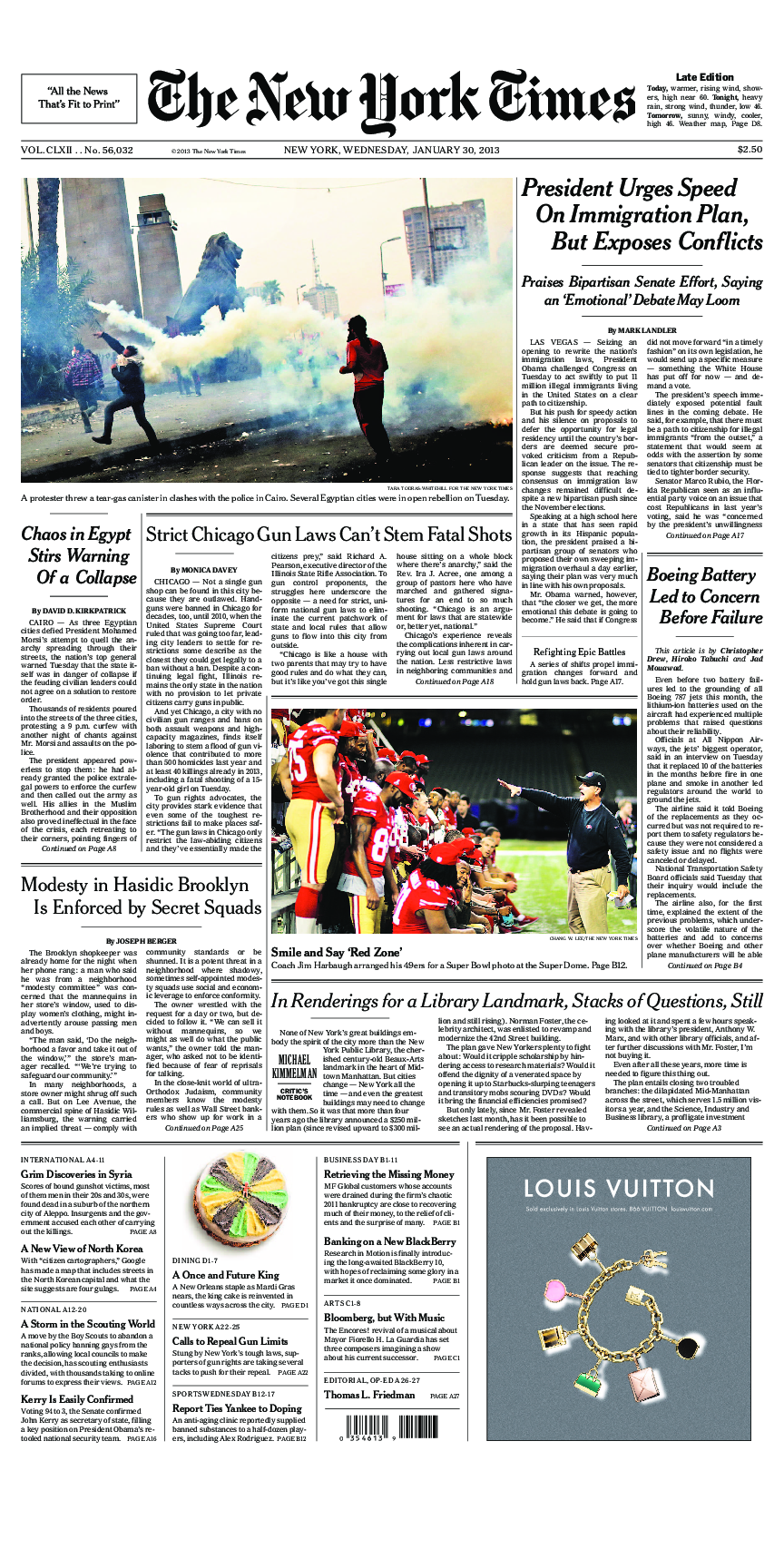 Prima-pagina-New-York-Times-del-2013-01-30