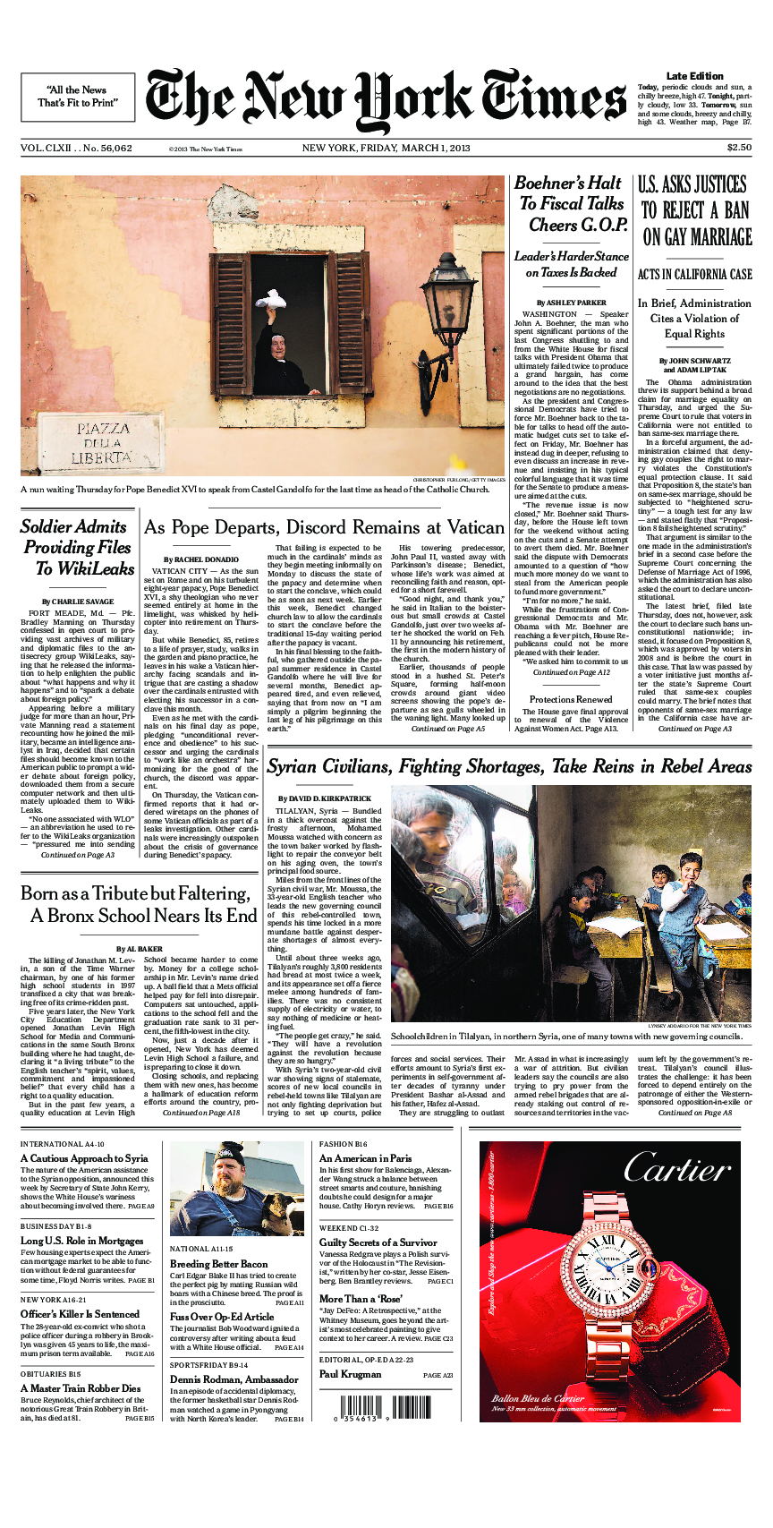 Prima-pagina-New-York-Times-del-2013-03-01