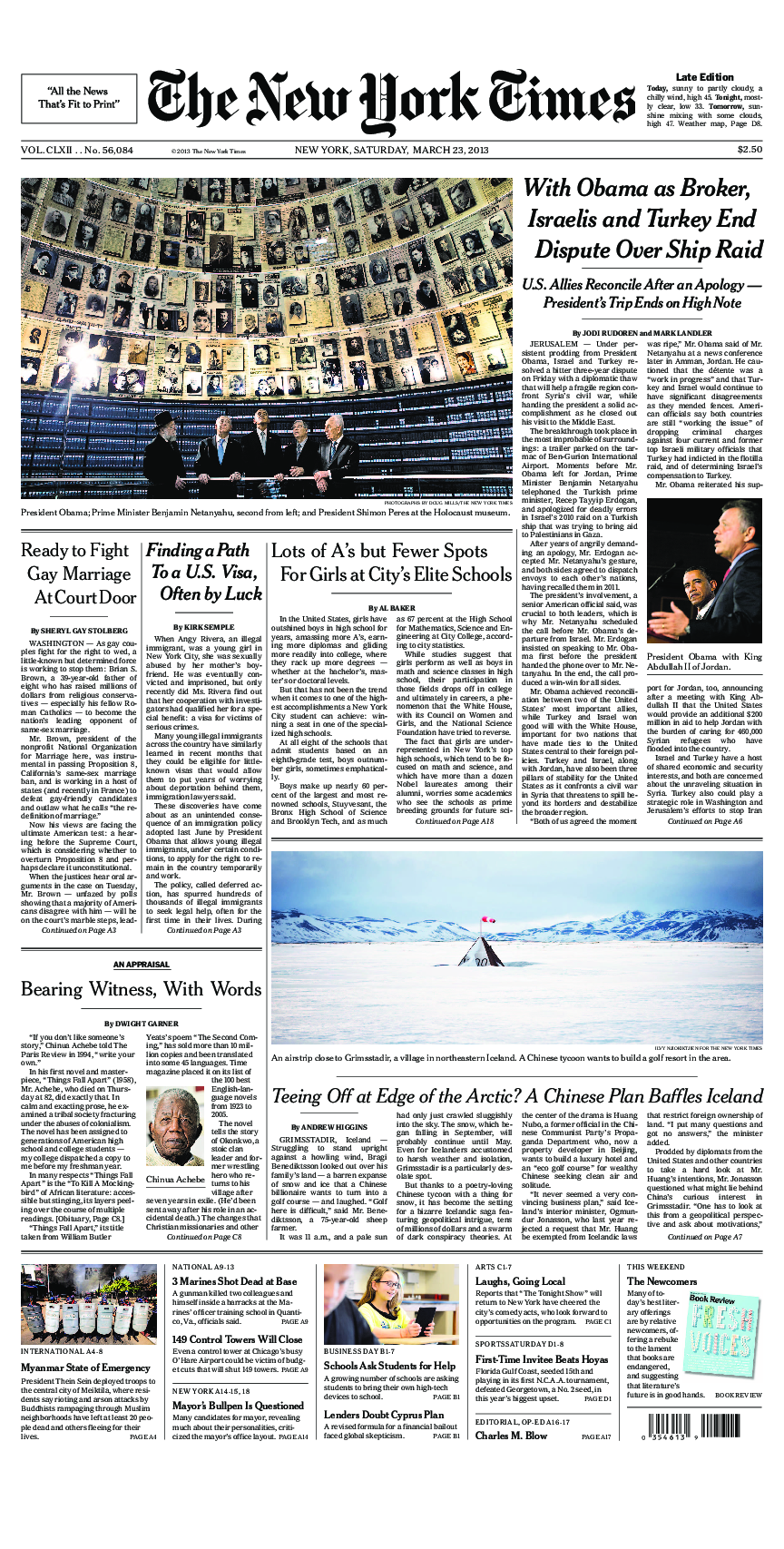 Prima-pagina-New-York-Times-del-2013-03-23