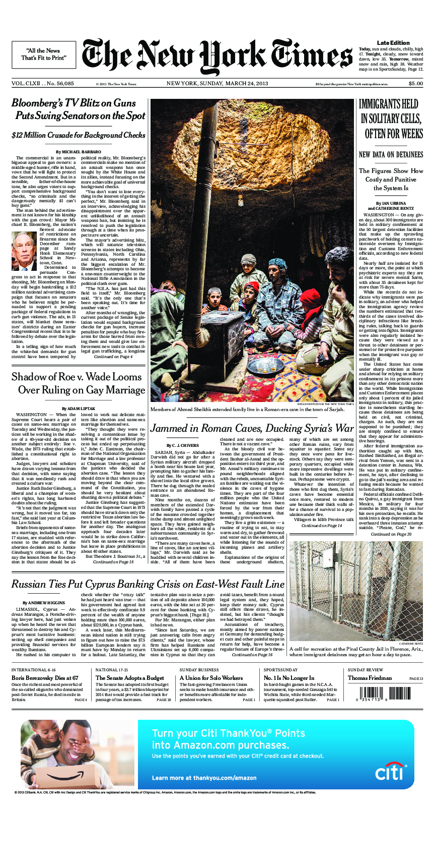 Prima-pagina-New-York-Times-del-2013-03-24