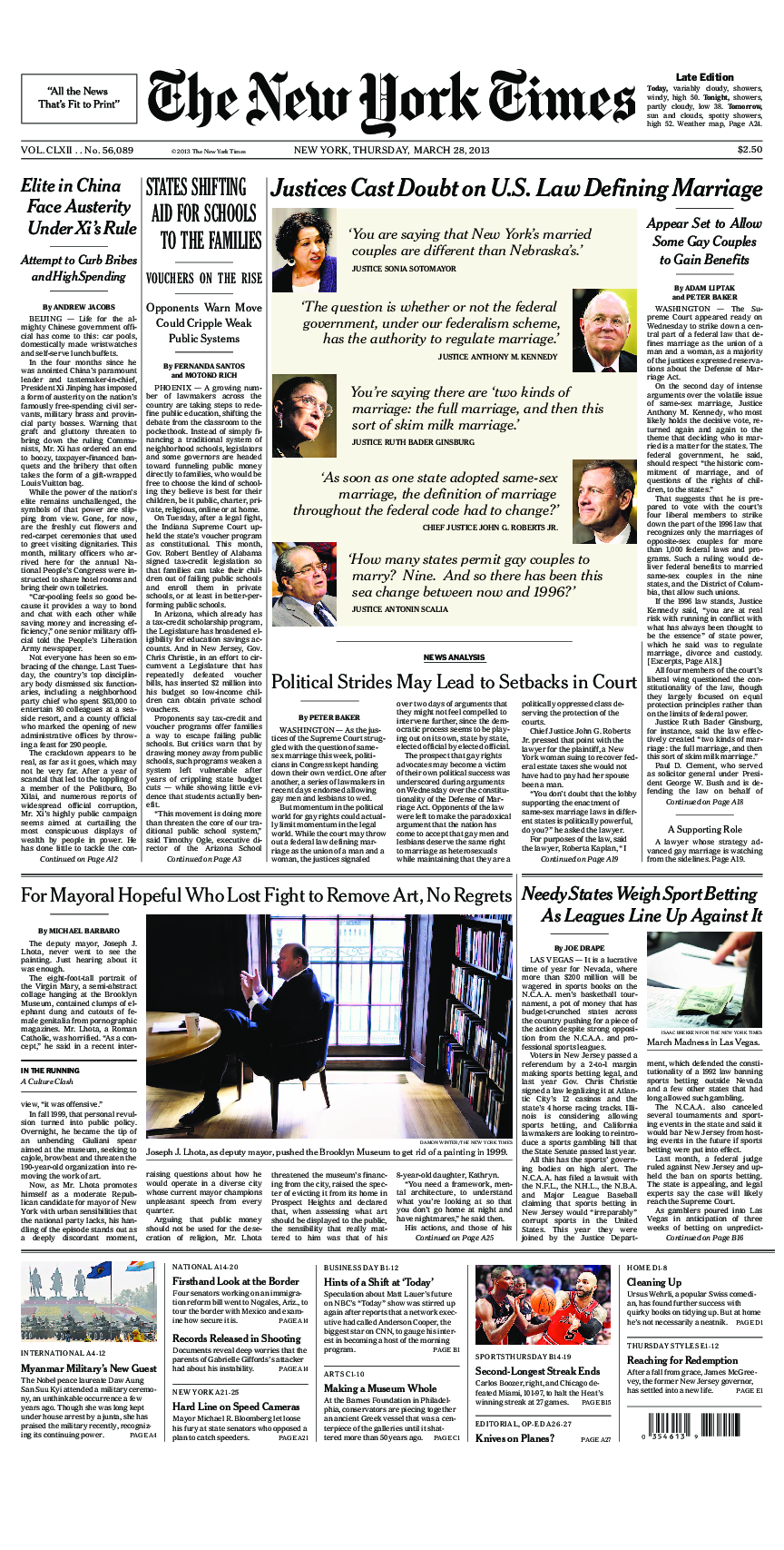 Prima-pagina-New-York-Times-del-2013-03-28