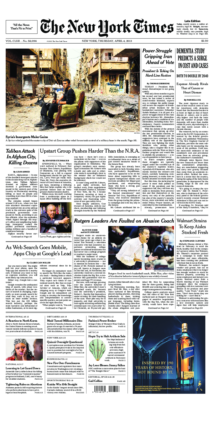 Prima-pagina-New-York-Times-del-2013-04-04