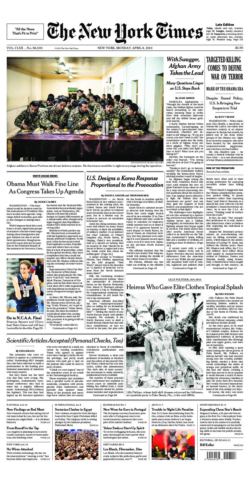 Prima-pagina-New-York-Times-del-2013-04-08