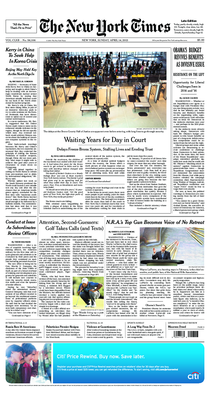 Prima-pagina-New-York-Times-del-2013-04-14