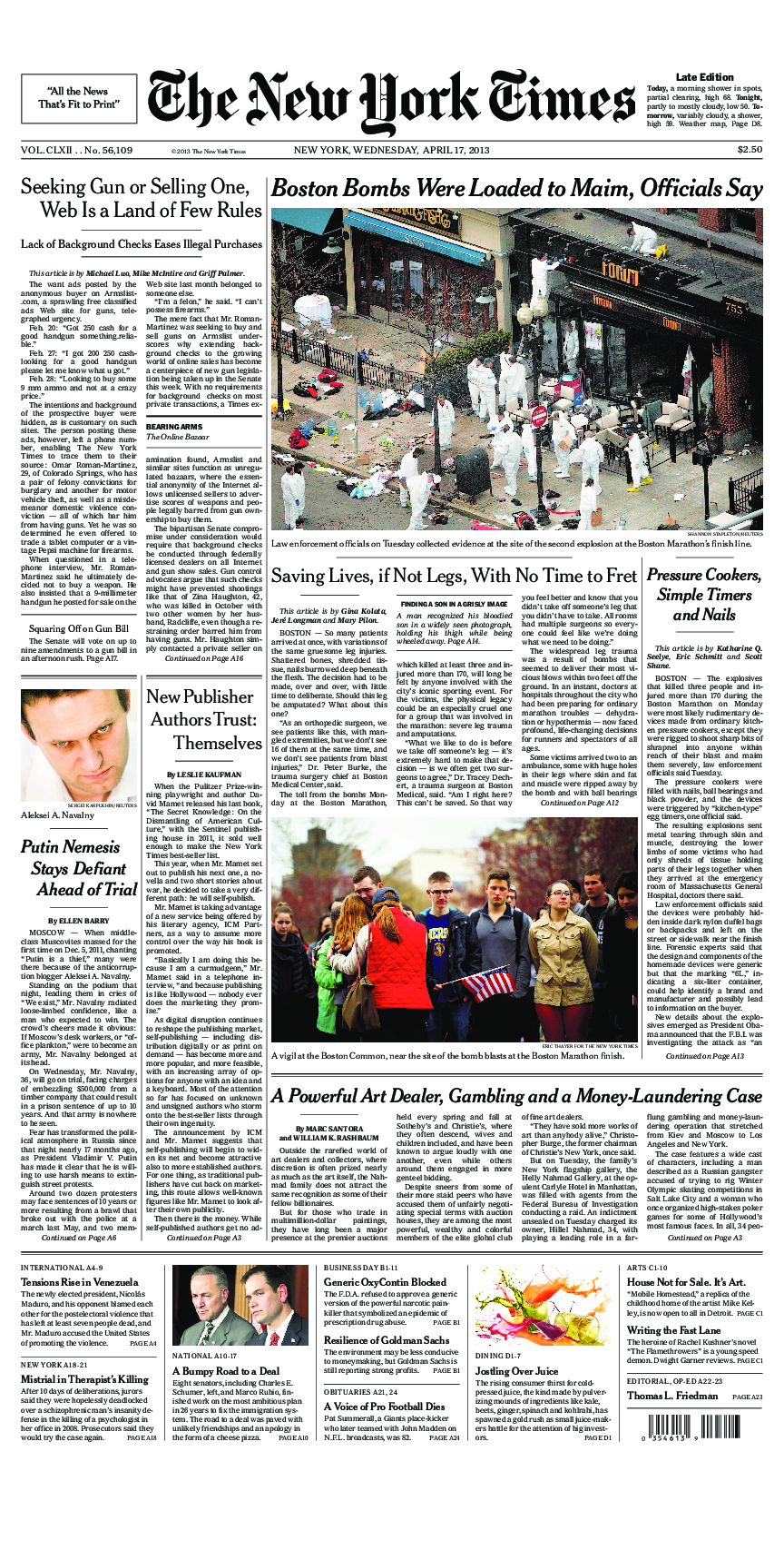 Prima-pagina-New-York-Times-del-2013-04-17